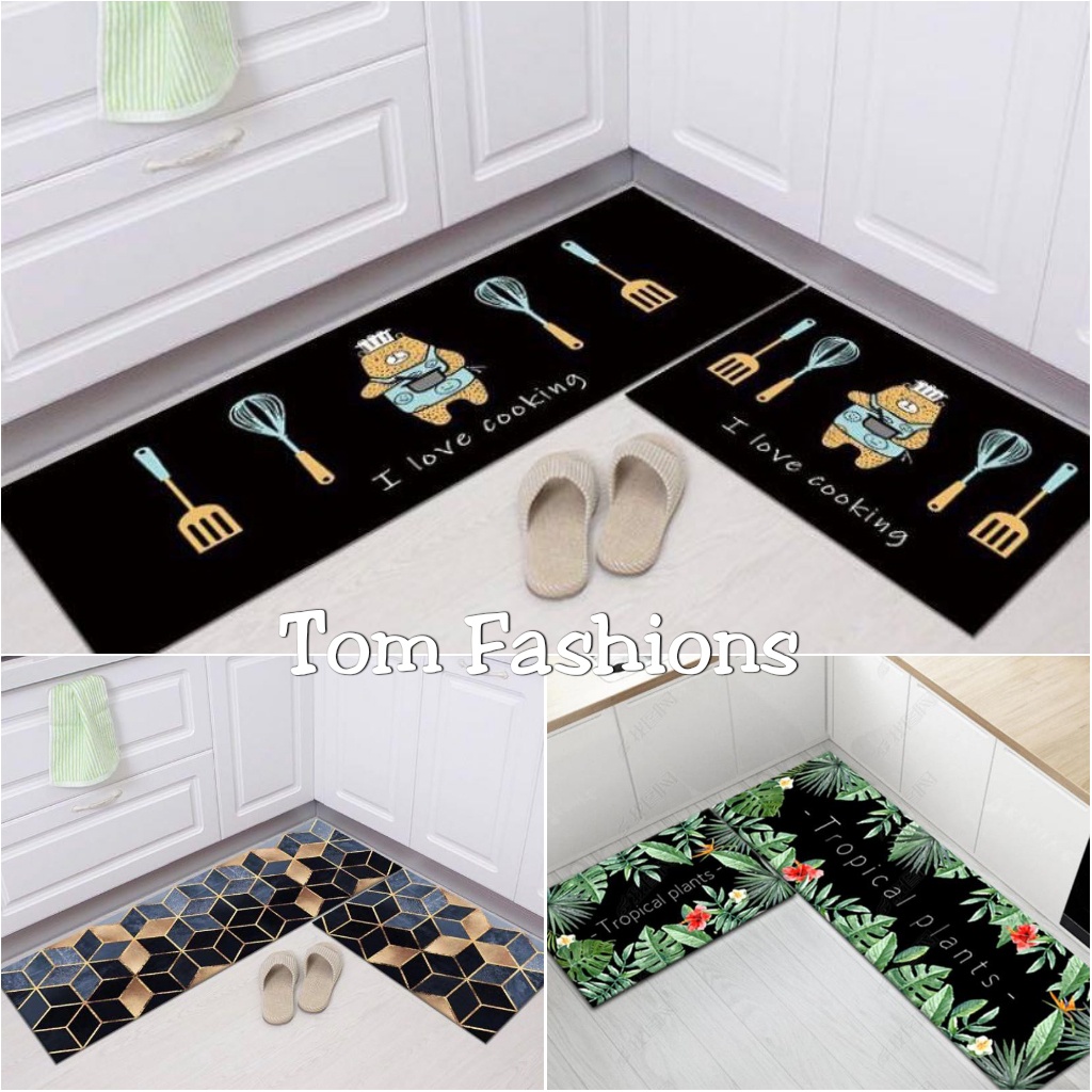 2 in 1 Kitchen Floor Mat / Keset Alas Lantai Kamar Tidur Rumah Dapur Anti Selip / Keset kaki dapur