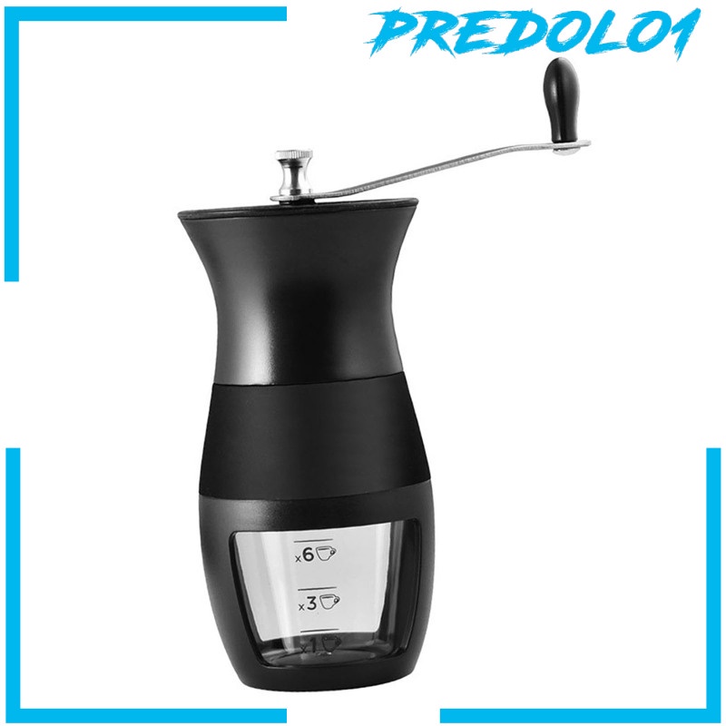 [PREDOLO1] Portable Manual Coffee Hand Grinder ABS Plastic Clear for Travel Camping