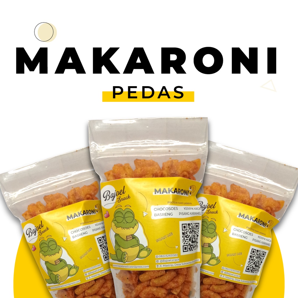 

Bajoel Snack Makaroni Makanan Camilan Ringan Pedas Daun Jeruk Instan Kering Murah