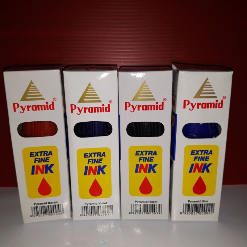 Tinta Stempel Pyramid / Stamp Pad Ink (Hitam - Biru - Ungu - Merah)