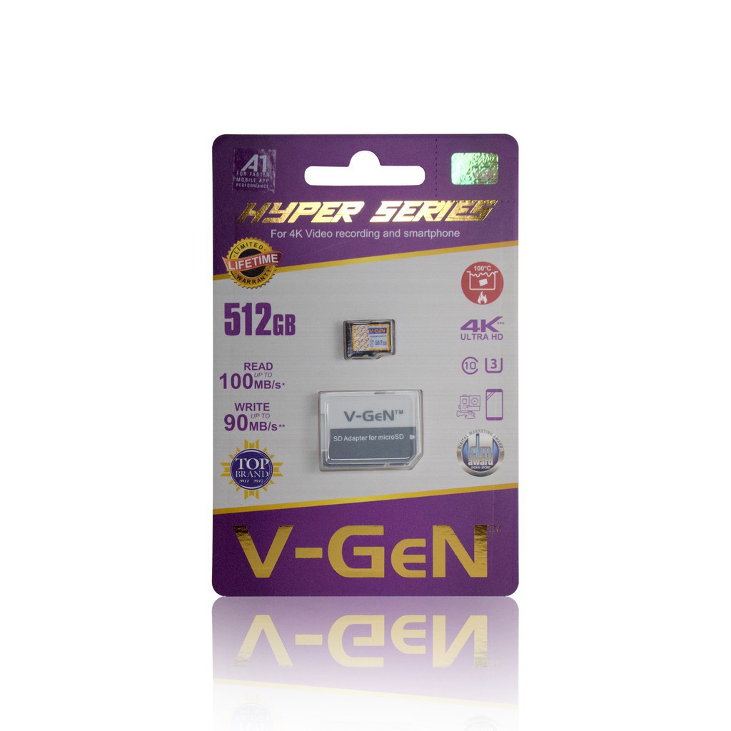 Memory Card V-gen Micro SD V-GEN 512GB Hyper Series For Handphone Original
