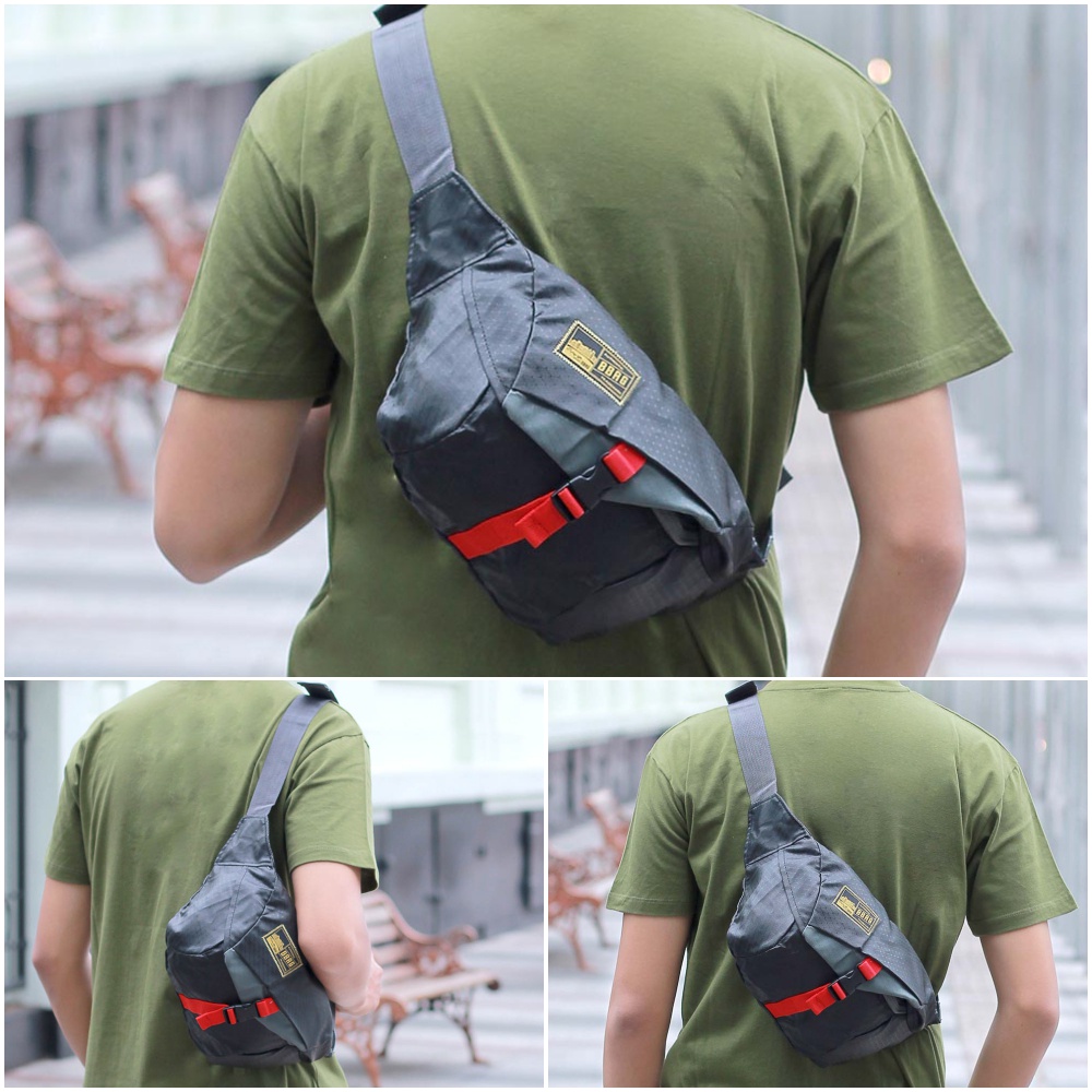 Tas Selempang Pria Waist bag Tas Pinggang Cowok Sling Bag Distro Utaru Original Series Size Sedang Multifungsi