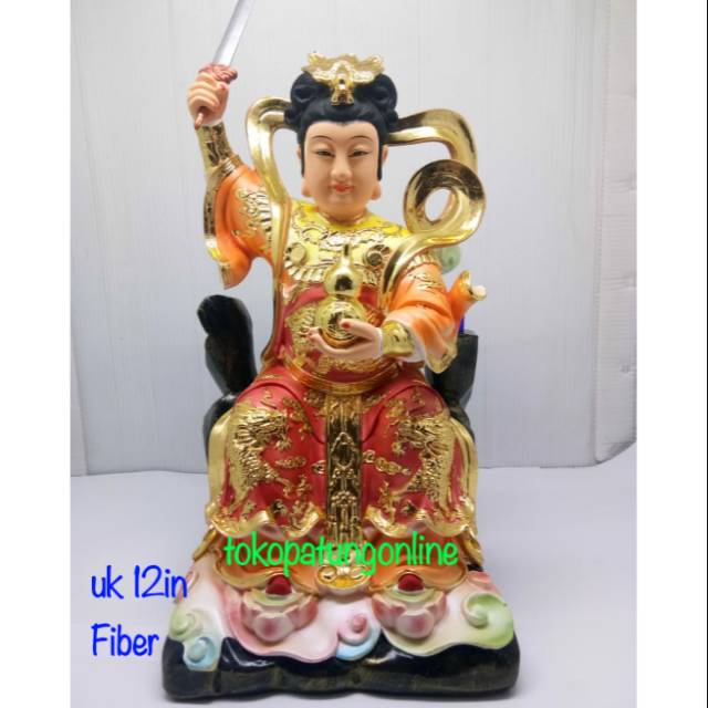 Patung Jie Thien Niu Dewi Perang uk 12in Fiber