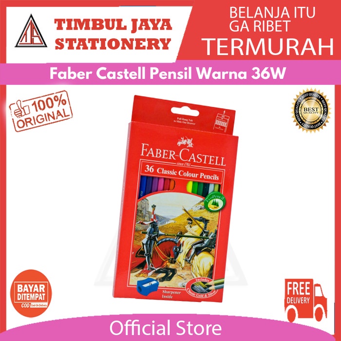 

WARNAPENSIL- PENSIL WARNA FABER CASTELL CLASSIC 36 WARNA -PENSIL WARNA