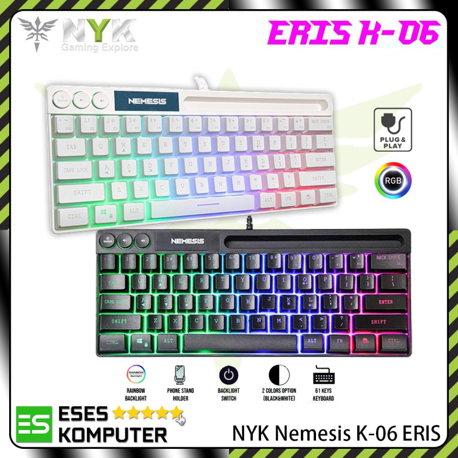 Keyboard NYK Nemesis Eris K-06 K06 RGB | Keyboard Gaming