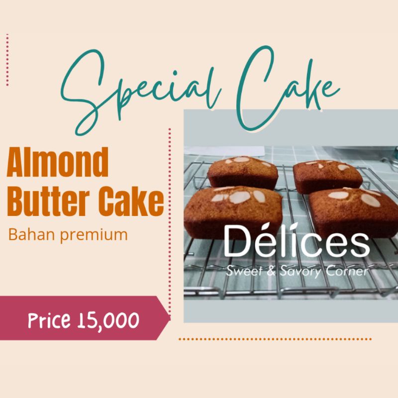 

Almond Butter cake (isi 6 pcs)