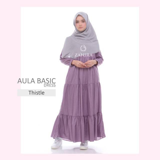 Gamis / Dress Aula bahan Soft Cotton Busui Friendly by Zanira