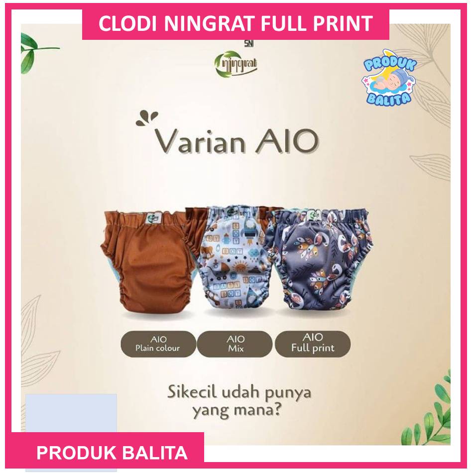 Paket Hemat 3 Pcs Clodi Ningrat Aio Reguler Pant Popok Kain Cuci Ulang Popok All In One