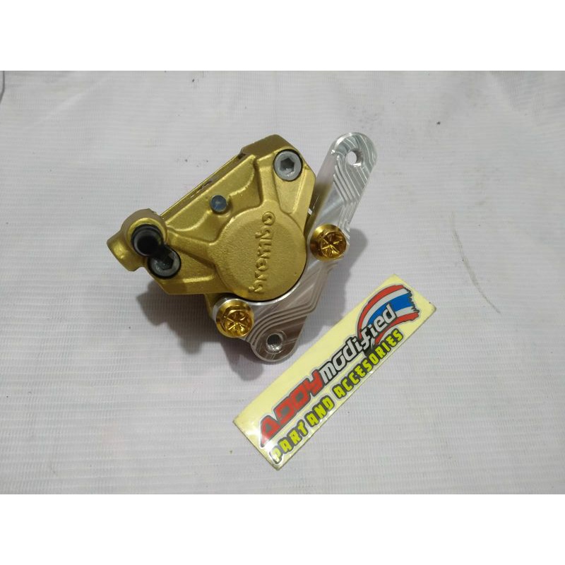 kaliper Brembo rukus 2p grade A20 Thailand plus breket wave125 disc 220mm