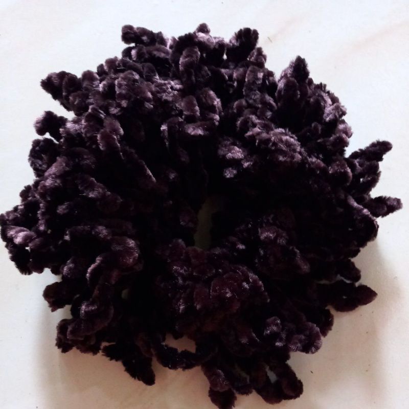 Ikat Rambut Ubur Ubur Besar Warna Warni 100 jurai-Cokelat Tua