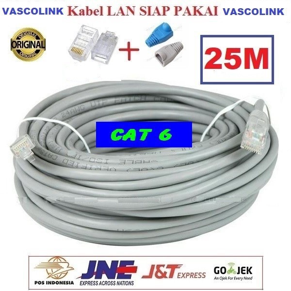 Kabel LAN Vascolink 25 M UTP RJ45 Cat6 ORIGINAL