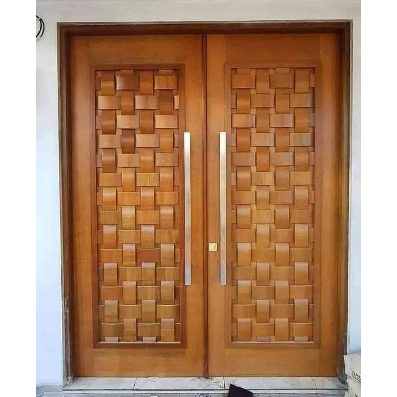 pintu rumah / pintu kupu2 - kusen kayu jati