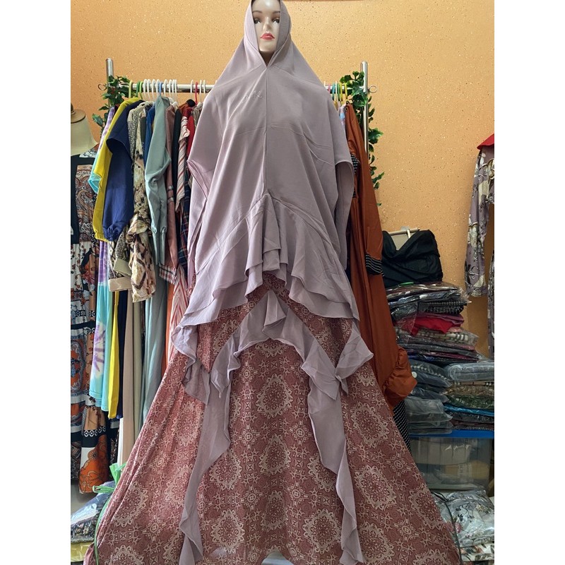 Gamis Set Syar'i Motif Batik by NK muslimah