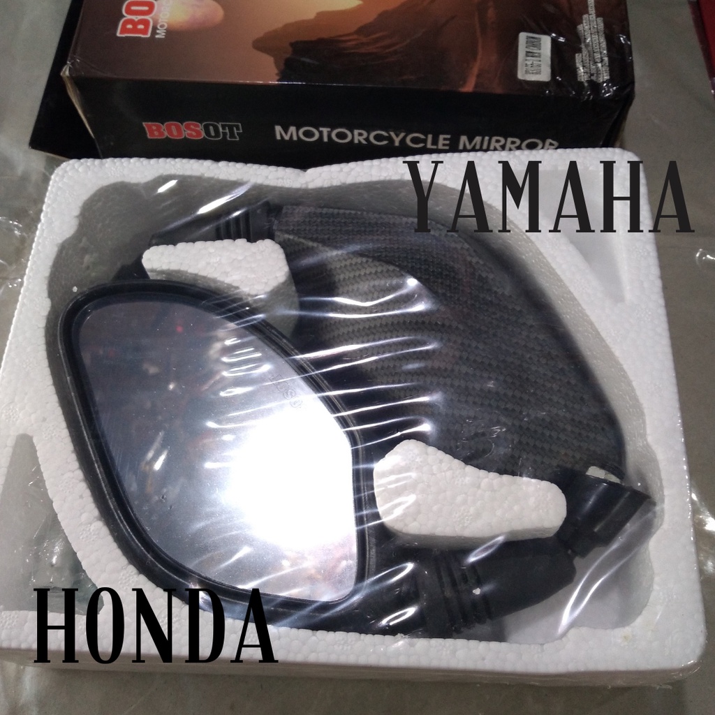 kaca spion sepion click hitam, karbon, twotone universal honda yamaha