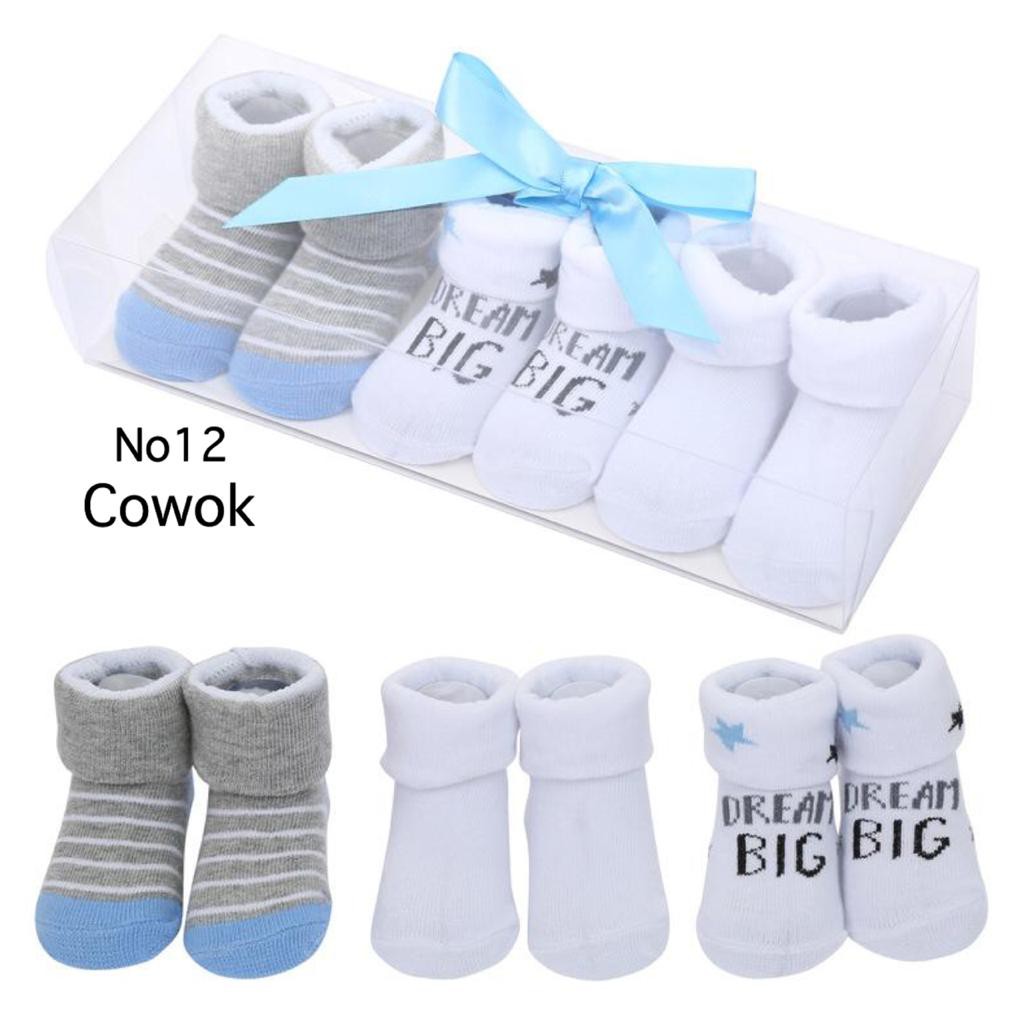 [JUALSEMUA18] 3 Pasang Kaos Kaki Gift Set Bayi / Baby Socks Gift Set 3 Pairs KK01