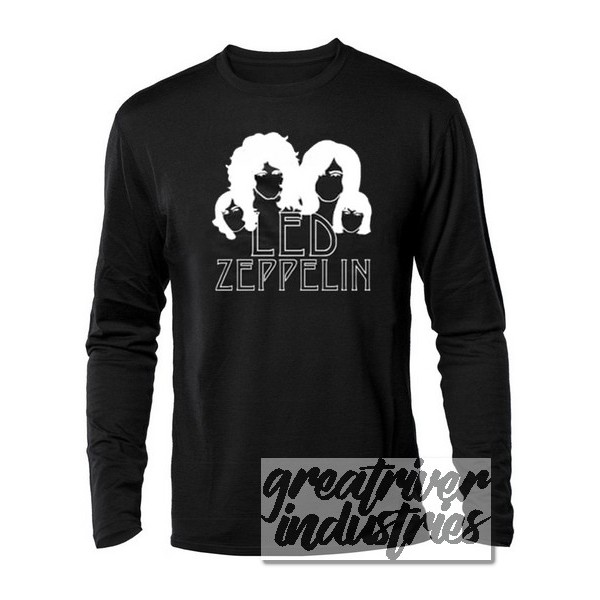 kaos distro band led zeppelin head lengan panjang