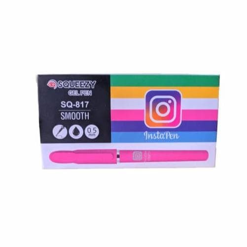 

Pena | Pulpen | Gel Pen Squeezy SQ-817 Instapen 0.5mm HItam