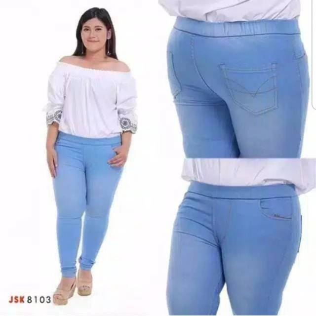 Grosir leaging soft jeans full karet Uk.35-38 (NORMAL) @72K min 2pcs