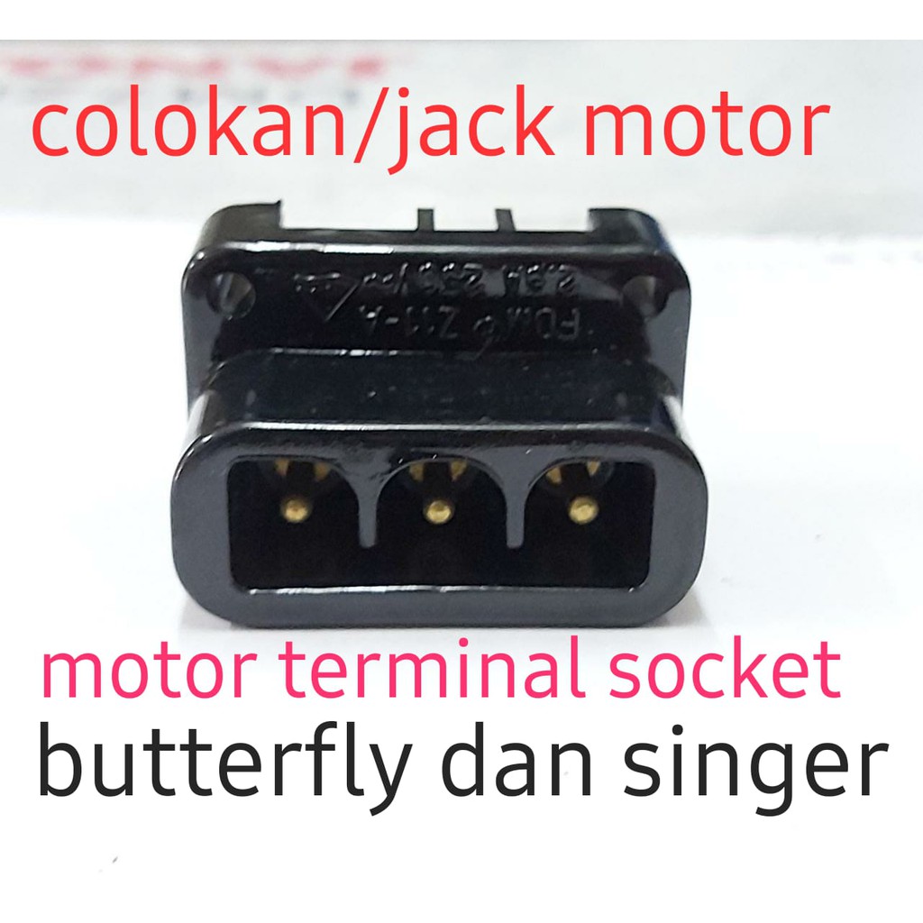 socket/colokan motor dynamo mesin jahit butterfly dan singer portable