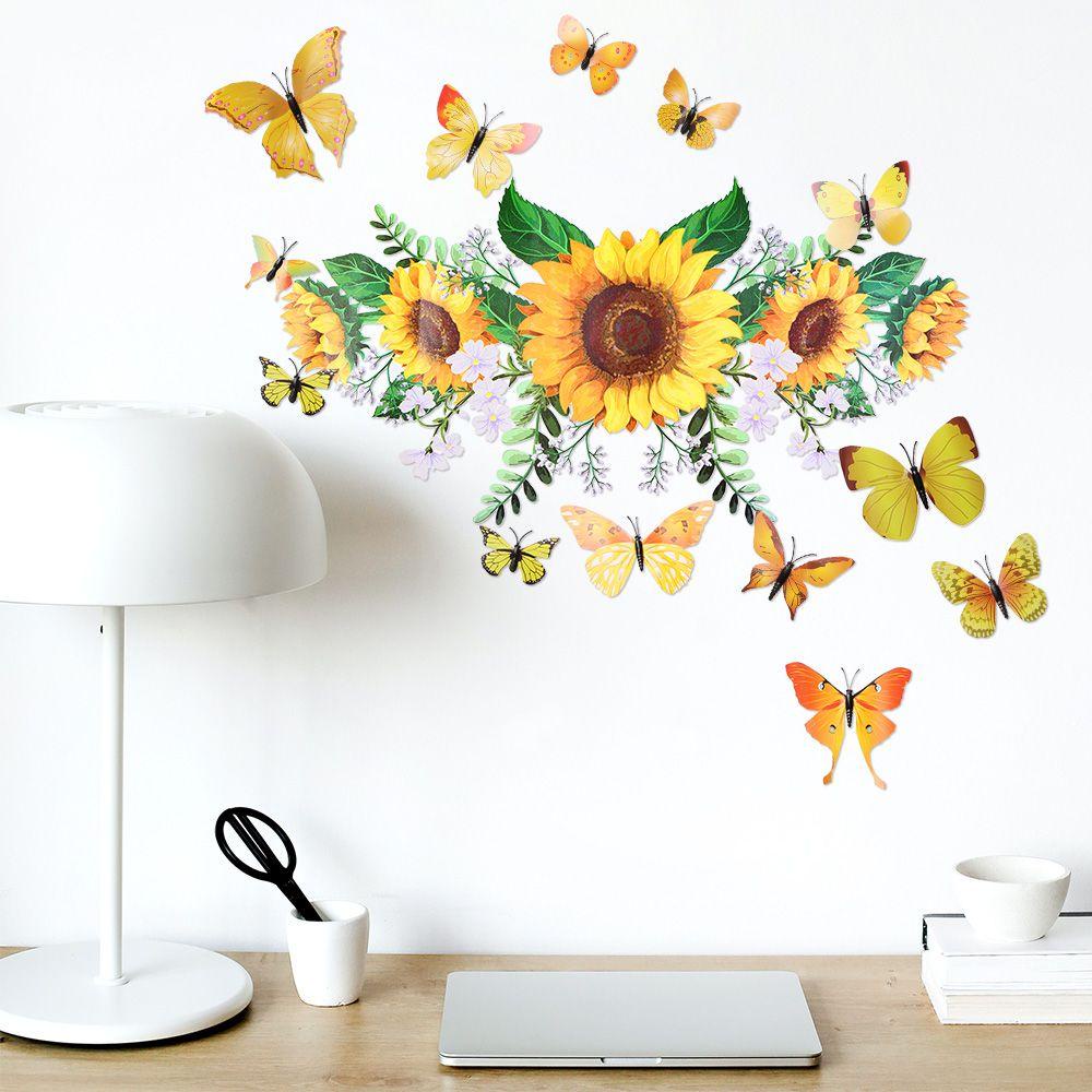 Populer Stiker Dinding Kamar Tidur Nursery Wall Art Dekorasi Tahan Air Removable Wall Mural 3D