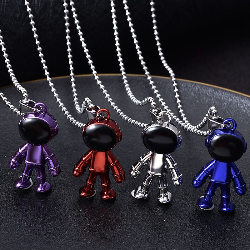 Korea in Harajuku Eropa dan Amerika kalung hip-hop keren warna-warni astronot spaceman liontin titan