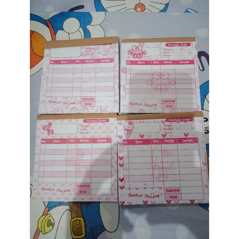 

nota olshop dan kertas kirim