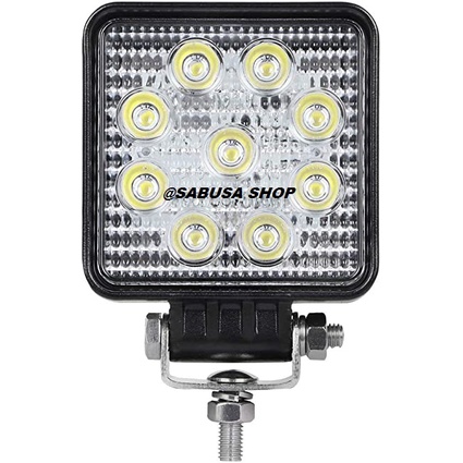 LED Work Light Lampu Sorot Lampu Tembak 9 Mata Kotak 27 Watt ORIGINAL