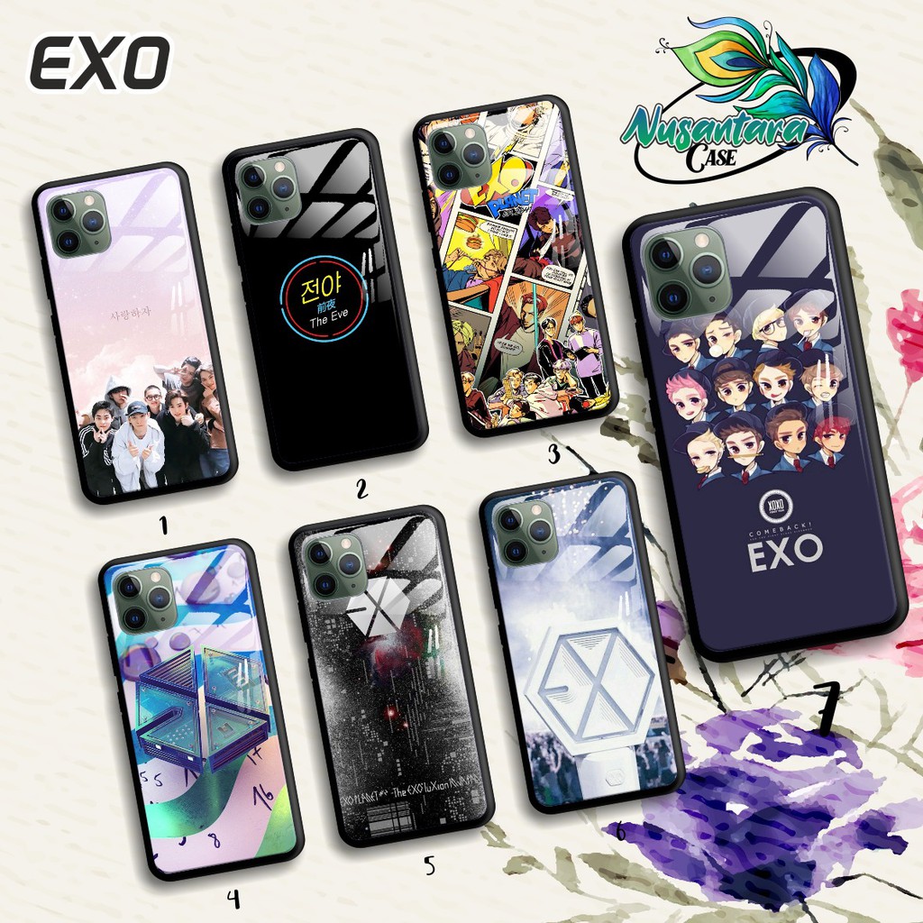 Back case glass EXO Oppo A3s A1k A5 A9 2020 A7 F9 A5s A31 A52 a53 A92 A37 A57 A59 A71 A83 NC4145
