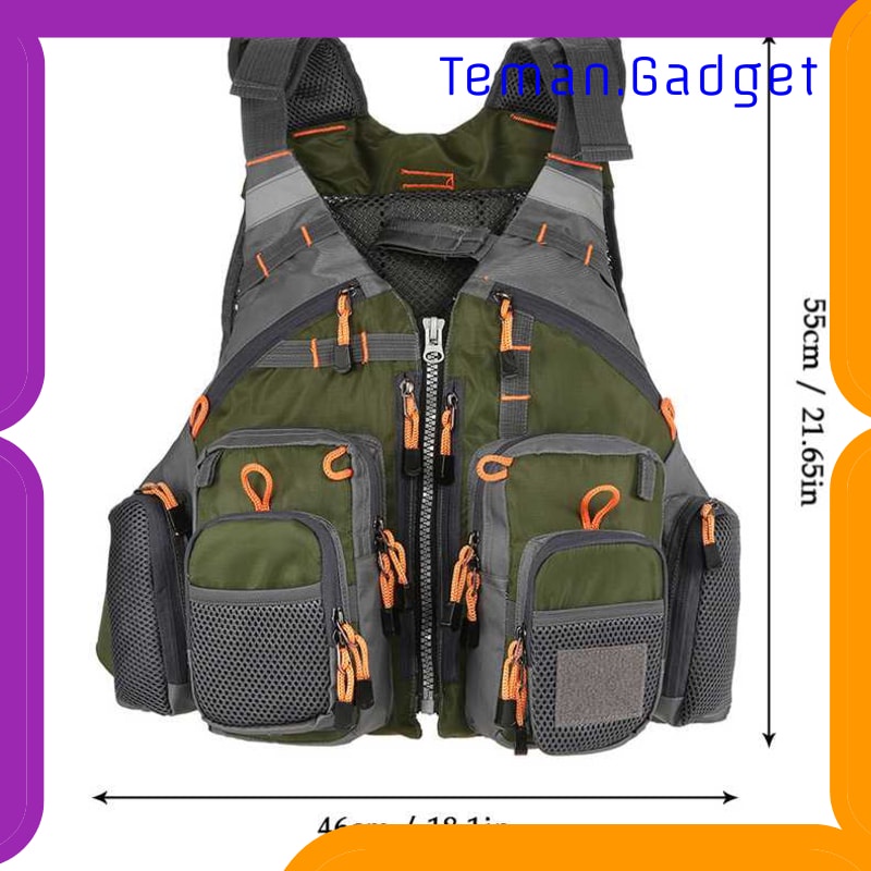 TG-IF267 LIXADA ROMPI PANCING FISHING LIFE JACKET MULTI SLOT - GDS09