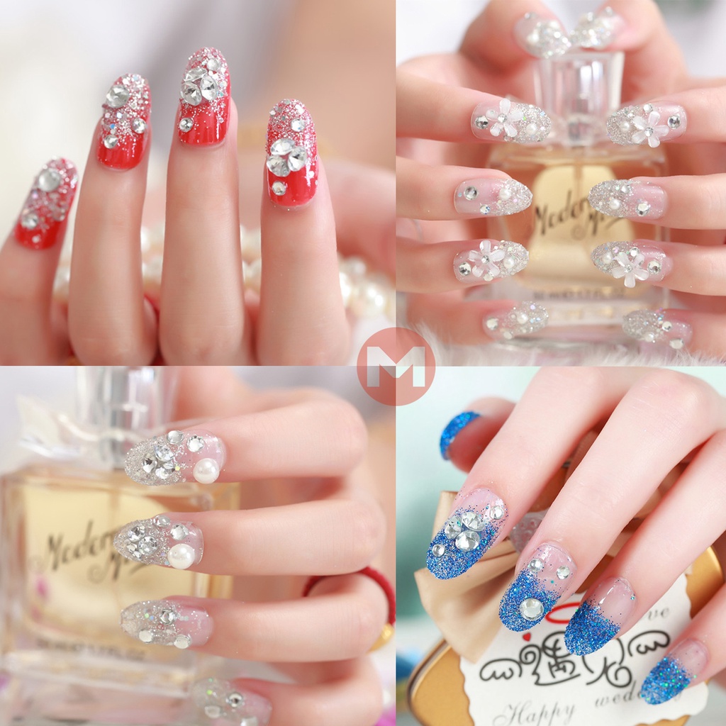 20 MODEL KUKU PALSU 3D WEDDING   /FAKE NAIL NAILS NIKAH / KUKU NIKAH / KUKU CANTIK / PESTA