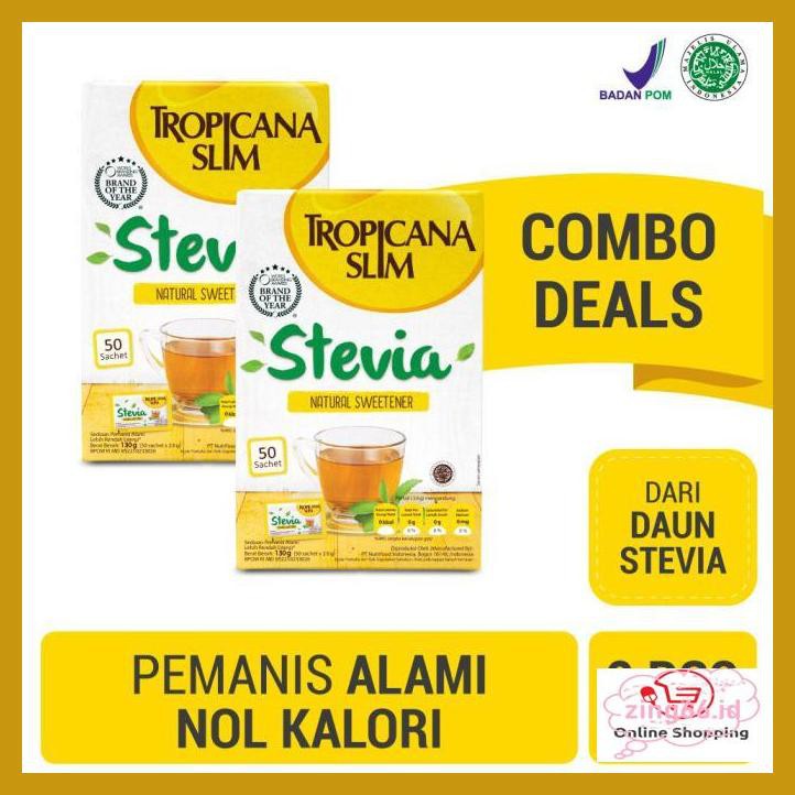 

4R6Ey46- Twin Pack (2 Pcs) - Tropicana Slim Stevia 50 Sachet R7Eye59-