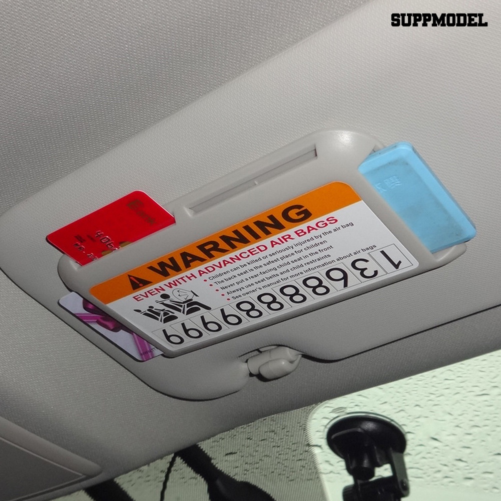 Sfs 2-in-1 Plat Nomor Telpon / Parkir Temporer Untuk Sun Visor Mobil