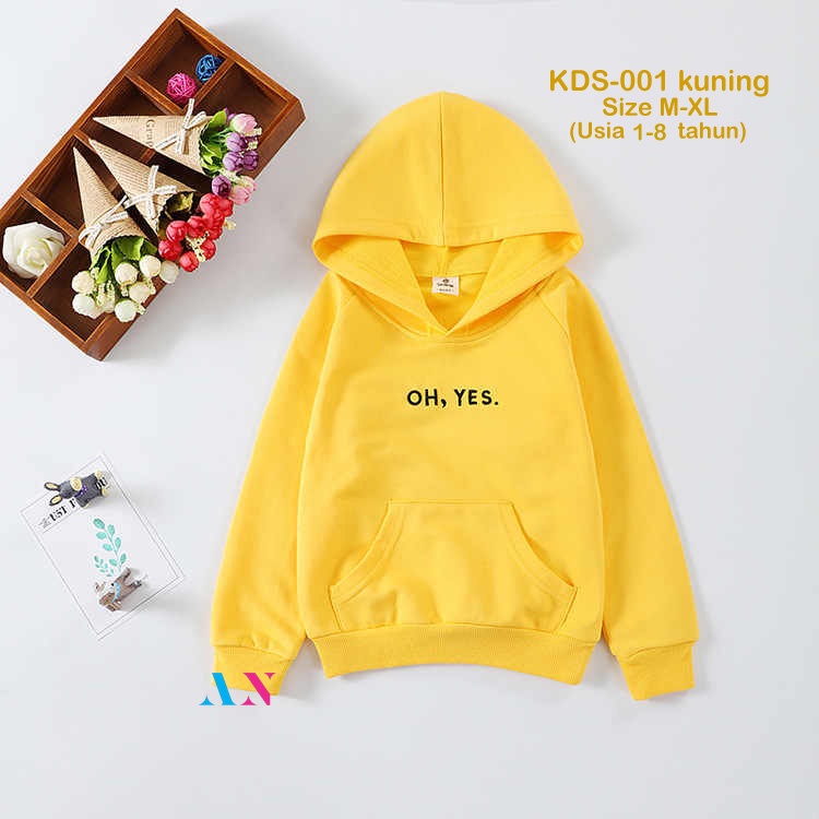 AA1 - Hoodie Fleece Anak Unisex Cowo Cewe KDS-001