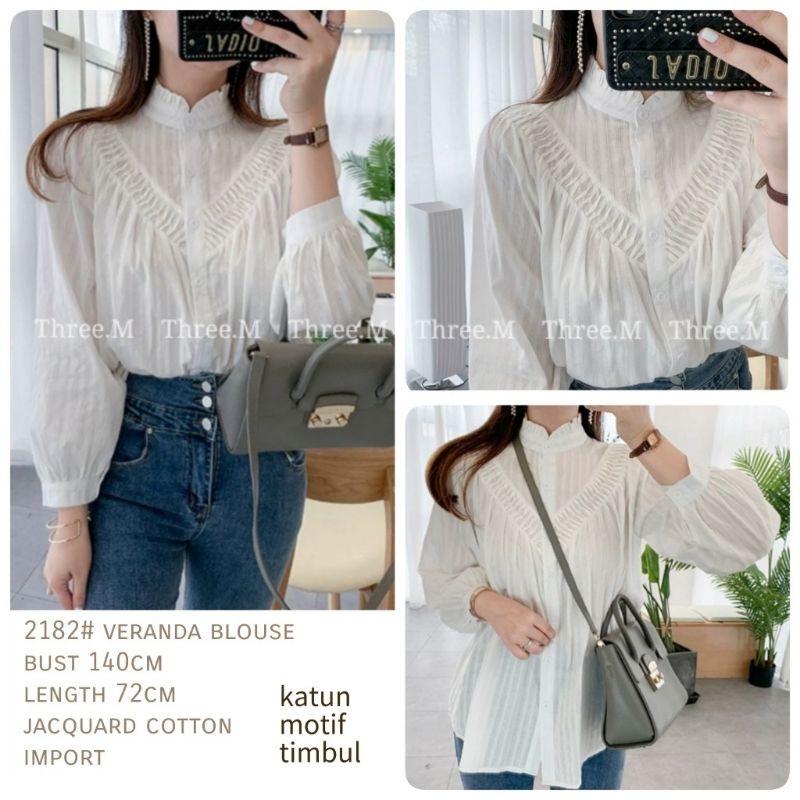 MDLV ~  2182 VERANDA PLUS SIXE BLOUSE // ATASAN LENGAN PANJANG CEWEK // FASHION IMPORT WANITA