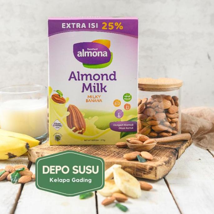 

Limited - Almona 175gr Almond Milk Powder Barefood Susu ASI Booster Bubuk 175