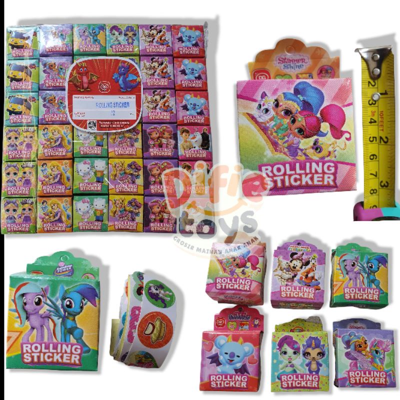 

12 pcs Rolling sticker stamp DG campur