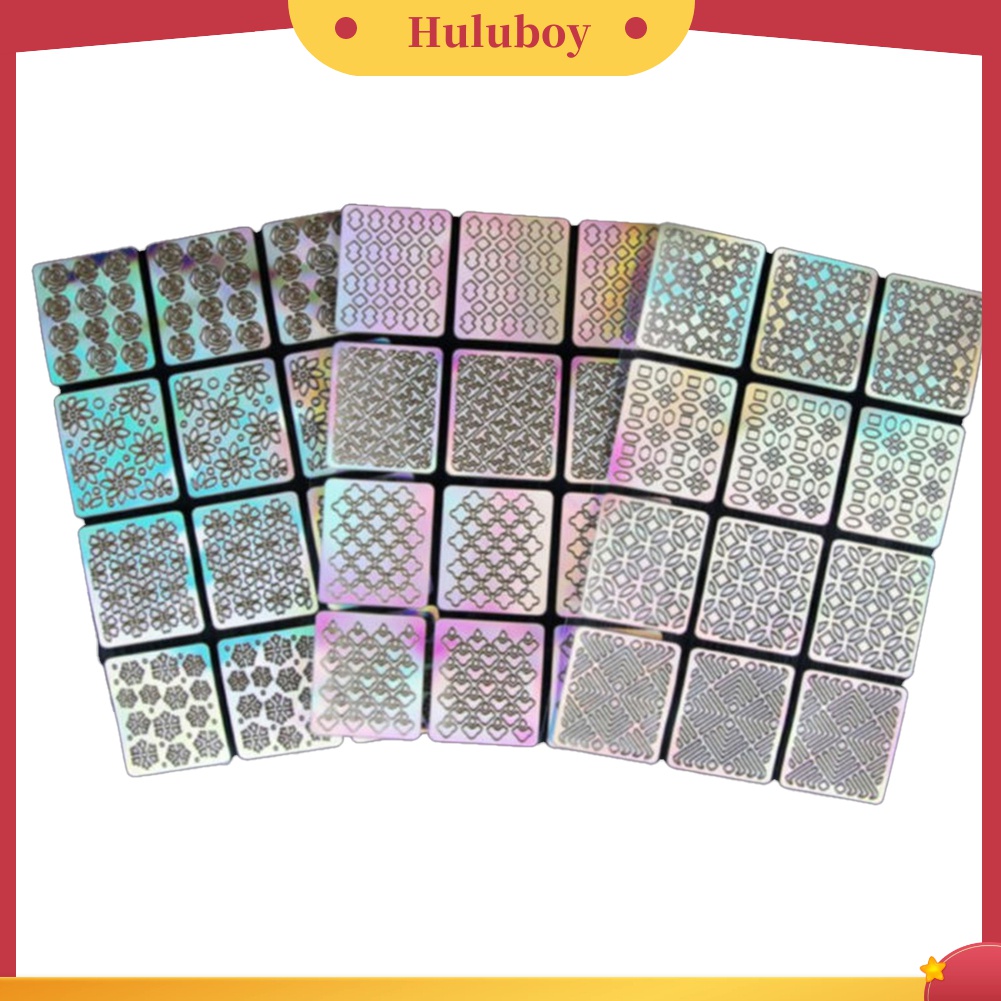 Huluboy Huluboy♡ 3 Lembar Stiker Kuku 3D Untuk Dekorasi Manicure