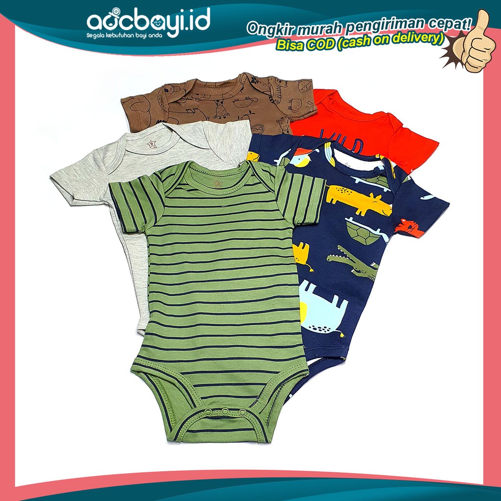 ☀ACCBAYI.ID☀BJS0001 COD Romper Baju Kodok Jumper Anak Piyama Tidur Pakaian Santai Fashion Korea 1-6M