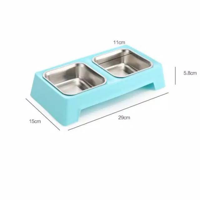 Tempat makan minum hewan anjing kucing kelinci dog food bowl stainless melamine