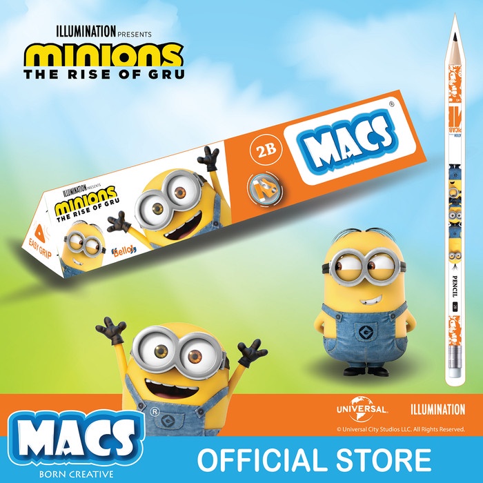 

CODE719 Macs 2B pensil hitam segitiga - Minions triangle pencil