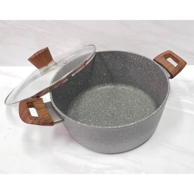 Kh Cypruz Panci Marbel Granite Caserol 20cm Induksi 20 Cm Premium Granite Anti Lengket