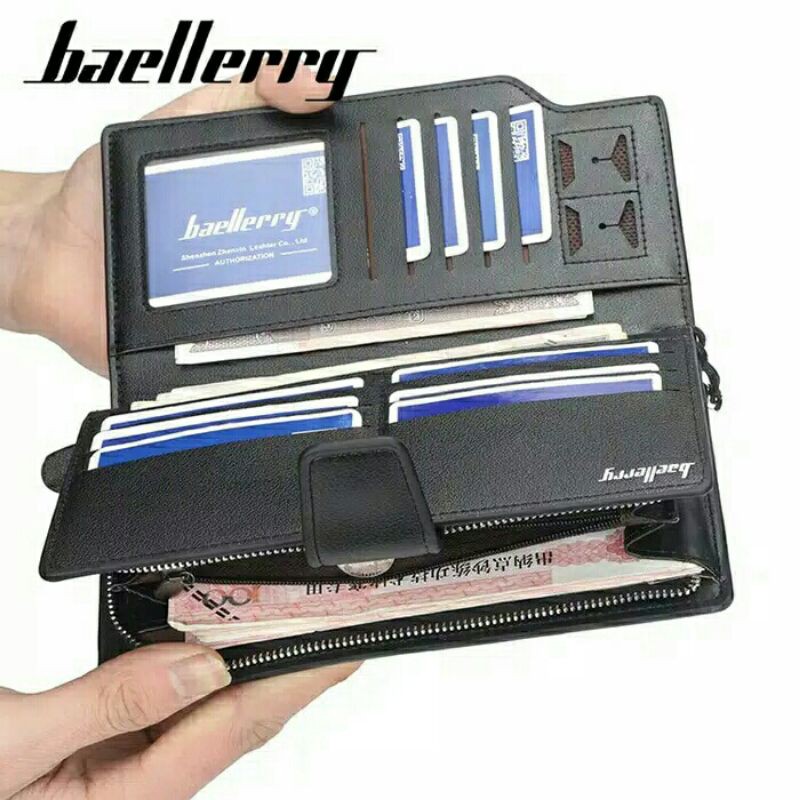 100 % Original  S1 / Dompet Kulit Panjang Pria 22 Slot Card