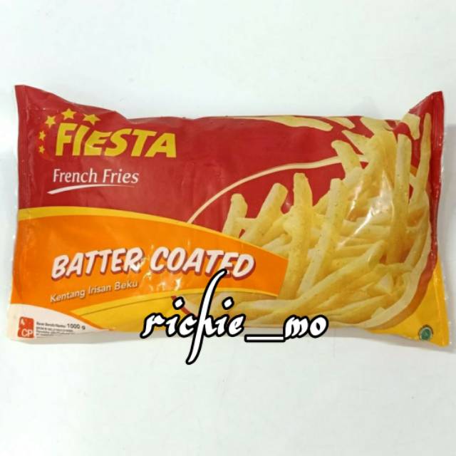 

Fiesta French Fries Batter Coated 1 Kg/500gr/ Fiesta Kentang Keju
