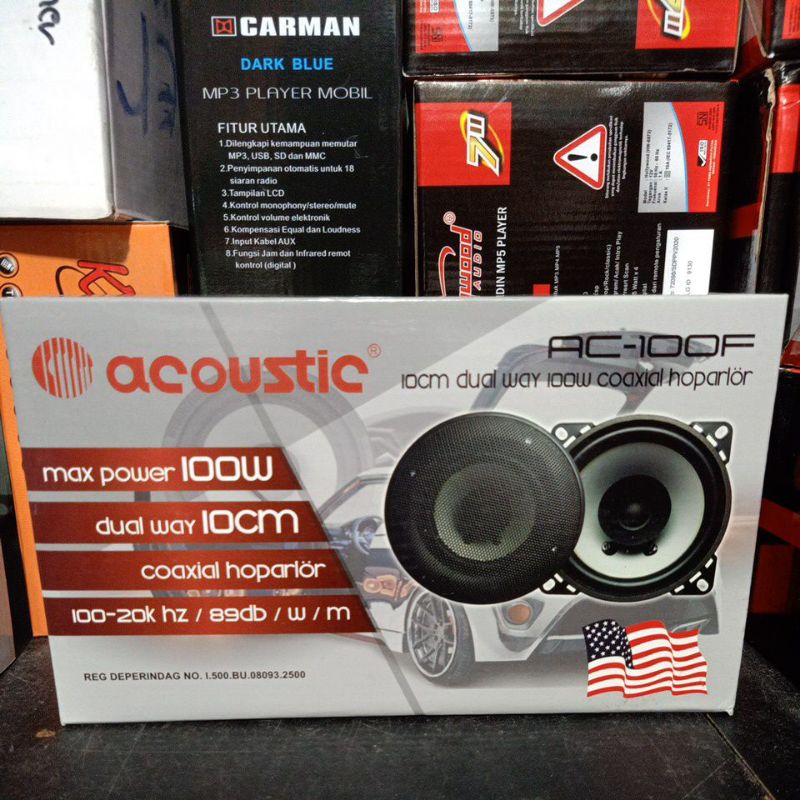 Speaker coaxial acoustic AC-160F 4" Inch 180w max power