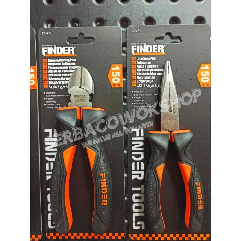 Finder Paket Tang Kombinasi-Potong-Lancip 6 Inch High Carbon Steel Heavy Duty Termurah Berkualitas