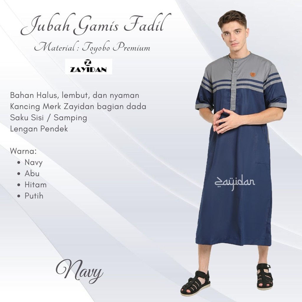 Baju Gamis Jubah Pria terbaru Fadil Zayidan | Gamis Pria Jubah Fadil By Zayidan