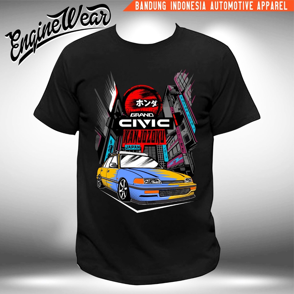 kaos honda civic LX tshirt mobil honda grand civic LX baju otomotif bk