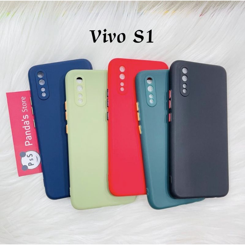 Case Vivo S1 Babycase + Pelindung Kamera, Makaron Full Color (PsS)