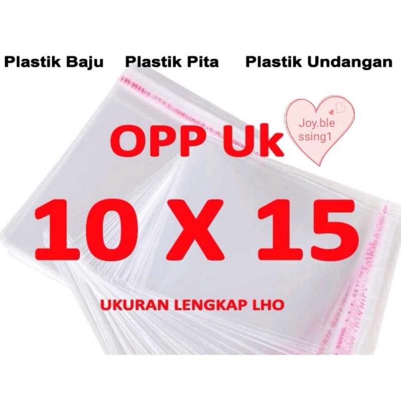 

PLASTIK OPP 10 X 15 CM LEM PEREKAT ( 1 pak isi 100 lembar)