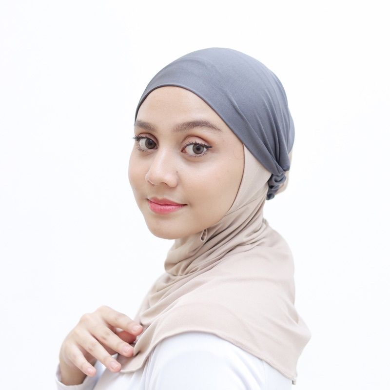 Inner Ciput Bandana Basic Kaos Jersey Karet Hijab